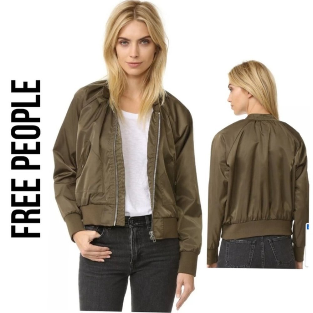 Free People "Midnight Moss" Bomber Jacket